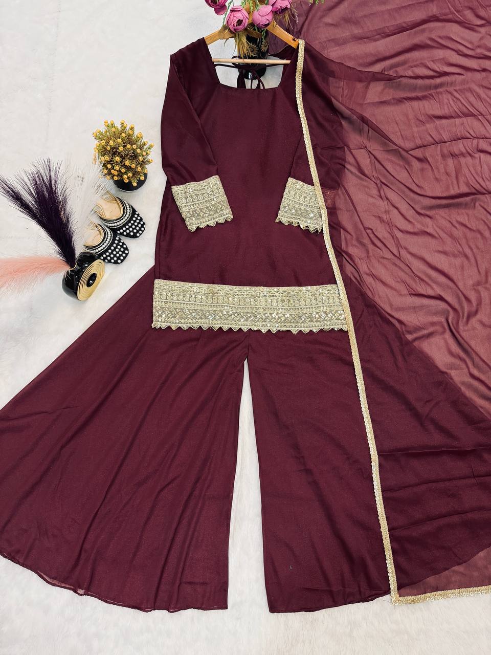 Opulent Burgundy Jewel-Tone Suit
